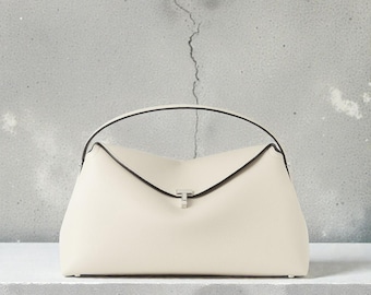 Grainy Leather Crossbody Bag, Vintage Shoulder Purse, Minimalist Tote Bag