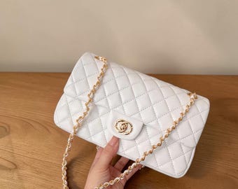 DIAMONDS ARE ETERNAL Alternative Max Genuine Leather Shoulder Bag, Leather Evening Bag, classic shoulder bag, gift for wife, birthday gift,