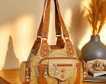 Y2K Gothic PU Leather Tote Bag: Retro Crossbody Handbag
