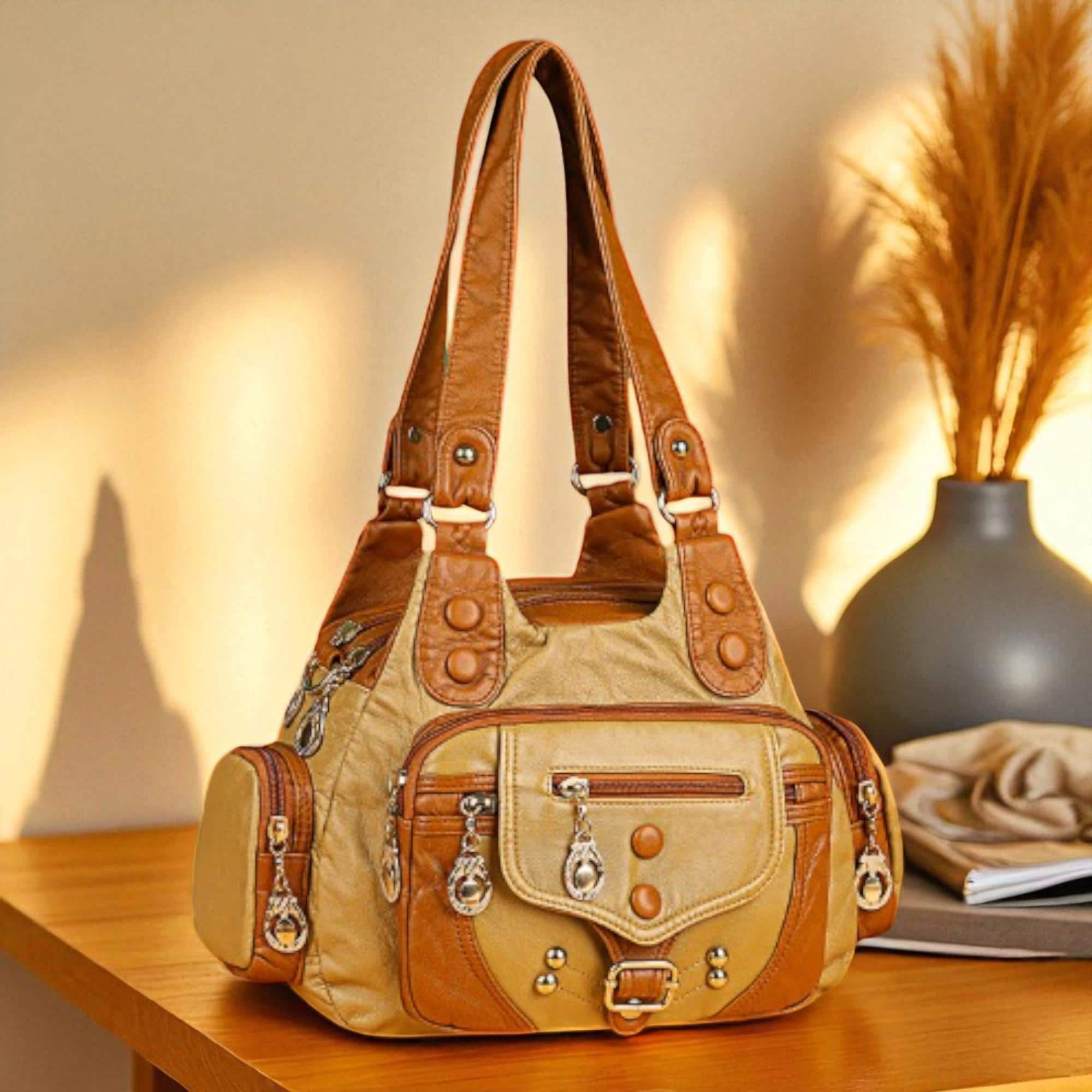 Y2K Gothic PU Leather Tote Bag: Retro Crossbody Handbag - Etsy