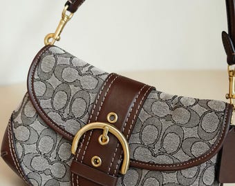 Brown Leather Monogram Shoulder Bag with Buckle Detail, gift for her, birthday gift, handmade tote bag, Leather Evening Bag, Customized Gift