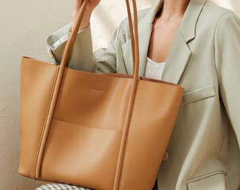 Genuine leather tote, Shopping leather bag, Shopping Bag Leather, gift for her, Large Capacity bag, Gift for Motherinlaw, good gift for mom