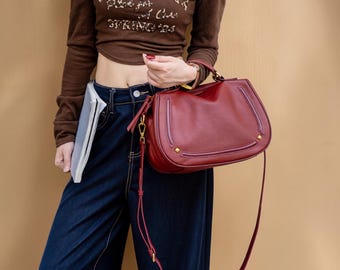Genuine Leather Women's Bag, Leather Crosbody Bag Bag, gift for wife, Gift for Motherinlaw, womens bag everyday, gift for mom, 2025 Handbags