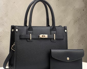 Italian Handmade Leather Tote Bags | Made in Italy, Black Leather Purse, italy leather bag, wife gift, fashion womens bag, free gift inside