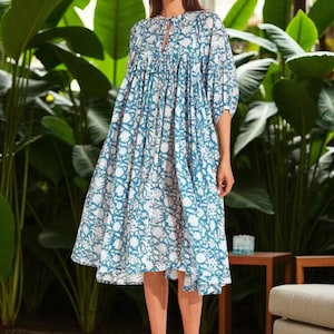 Beautiful Kaftan Sea Blue Dress, Beach Cover Up, Caftan for Woman, Elegant Beach Coverup for Her, Blue Woman&#39;s Dress, Kaftan Style Cover Up