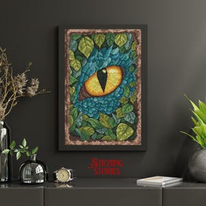 Dragon Ambush Cross Stitch Pattern - Fantasy Embroidery Chart, cross stitch pdf
