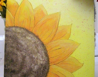 Original 16x20 Acrylic Painting "Sunflower" on stretch canvas