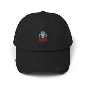 Distressed Skull Potion Cap Red - Perfect for Casual Wear, Halloween, Statements, Gifts, Festival Accessories