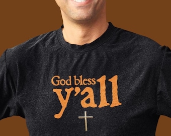God Bless Y'all Christian Tee: Religious Bible Verse Shirt