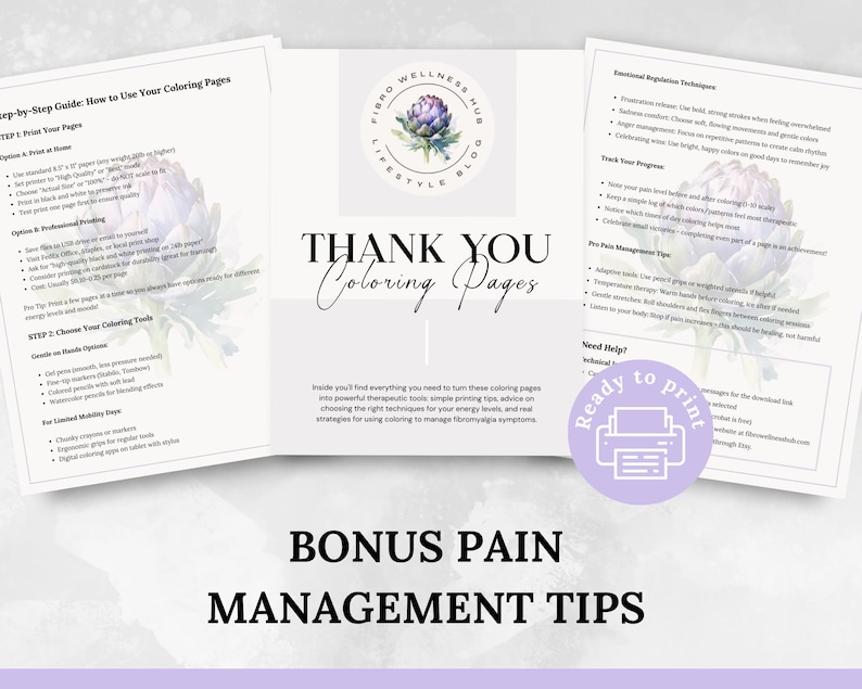 Fibromyalgia Coloring Book: Chronic Pain Relief Art Therapy (digital ...