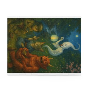 Whimsical Fantasy Puzzle - 120, 252, 500-Piece Joy, Relaxing Family Fun, Unique Gift Ideas, Home Decor, Game Night Activity