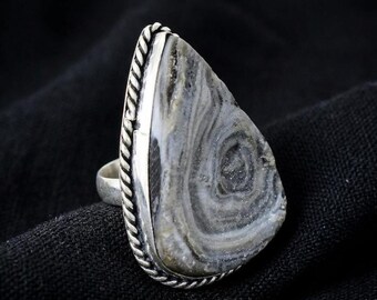 Large Handmade Desert Druzy Ring: 925 Sterling Silver Gemstone, Jewelry