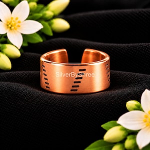 Magnettherapiering aus 100 % reinem Kupfer, verstellbarer handgefertigter Schmuck