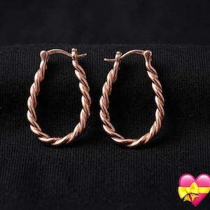 Tvinnade kopparörhängen – Boho-stil vardagssmycken (3 cm)