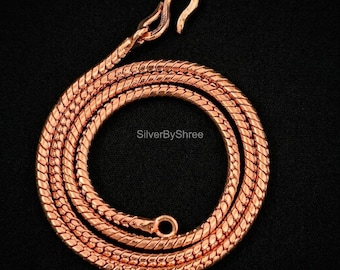 100 % Pure Copper Wheat Chain Necklace: Chain for Pain Relief & Healing Father Day gift