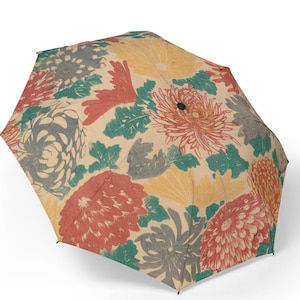 Chic Floral Foldable Umbrella - Stylish Weather Protection, Compact Travel Umbrella, Floral Gift for Her, Rain or Shine Accessory