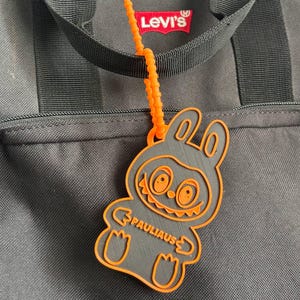 Custom Labubu Keychain – 3D Printed  Bag Tag, Cute Backpack Charm, Personalized Keyring Accessory, One of a Kind Gift