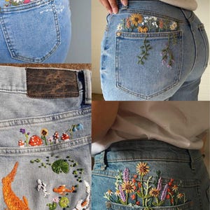 Stitching Nature into Denim: Create a Whimsical Koi Pond Embroidery