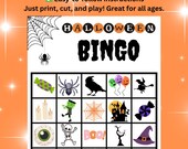 Halloween BINGO Printable || Digital Download Only || 10 Bingo Cards + Cut-Out Calling Images