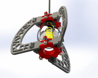 Butterfly Inspired Lampshade STL | 3D Printable Lamp | DIY Assembly | Table & Ceiling Compatible