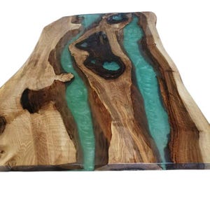 Handcrafted Walnut Epoxy Table top Resin Art