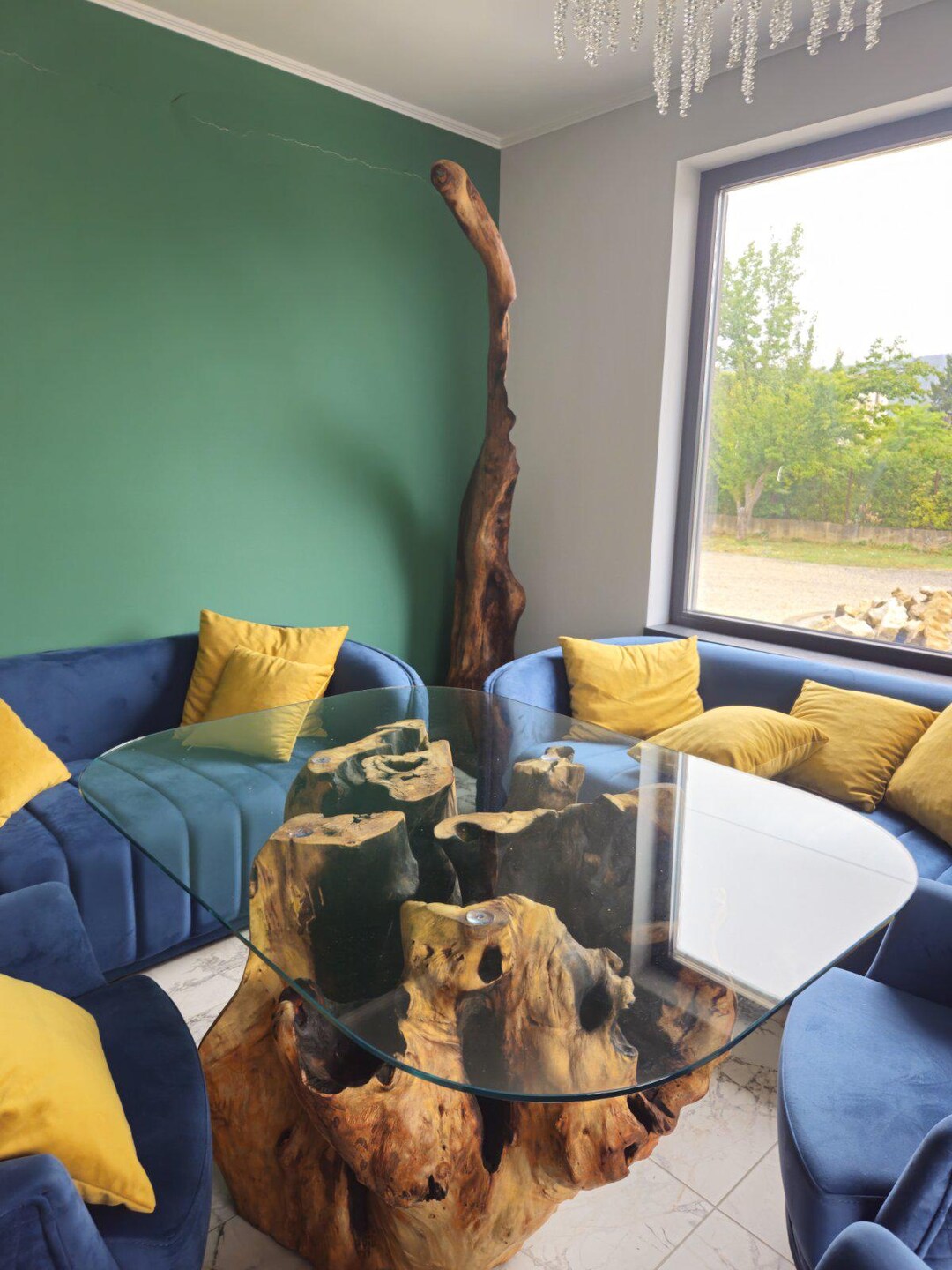 Handmade Tree Root Coffee Table • Organic Glass Top Sculpture - Etsy