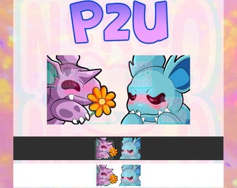 TWITCH EMOTE PACK! P2U Nidorino, Nidorina |Streamer Emote | Emote, Anime Emoji | Twitch, YouTube, Discord | Gaming and Streaming