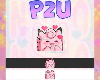 TWITCH EMOTE PACK! P2U Clefable |Streamer Emote | Emote, Anime Emoji | Twitch, YouTube, Discord | Gaming and Streaming