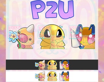 TWITCH EMOTE PACK! P2U Weedle, Kakuna, Bedrill |Streamer Emote | Emote, Anime Emoji | Twitch, YouTube, Discord | Gaming and Streaming