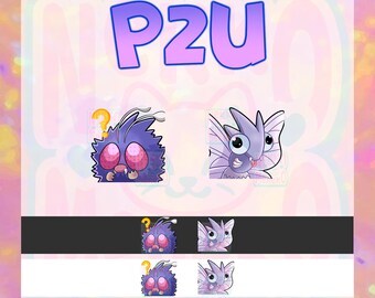 TWITCH EMOTE PACK! P2U Venonat, Venomoth |Streamer Emote | Emote, Anime Emoji | Twitch, YouTube, Discord | Gaming and Streaming,