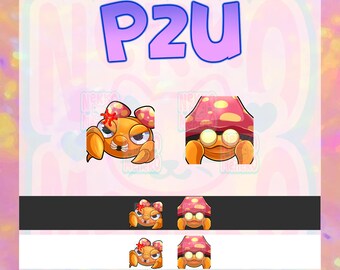 TWITCH EMOTE PACK! P2U Paras, Parasect |Streamer Emote | Emote, Anime Emoji | Twitch, YouTube, Discord | Gaming and Streaming, bite, peek