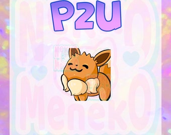 P2U Nodding Eevee Emote |Streamer Emote | Emote, Anime Emoji | Twitch, YouTube, Discord | Gaming and Streaming