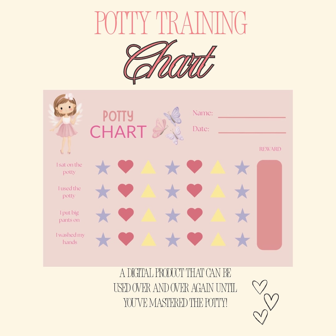 Fairy Potty Training Reward Chart – Printable | Magical Potty Chart for ...