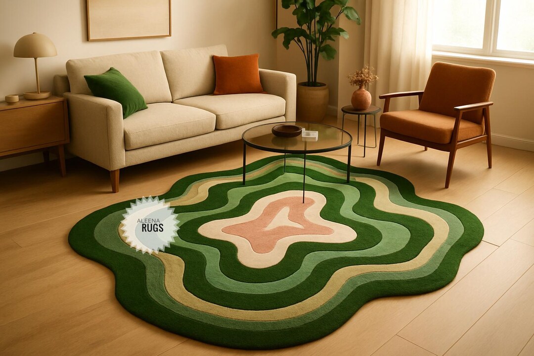 Handtufted Multi Colour Abstract Area Rug-modern Geometric Design for ...