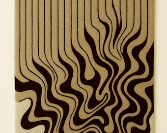 Modern Abstract Beige Brown Area Rug,Contemporary Wavy Line Carpet,Minimalist Home Decor Living Room Bedroom Floor Rug Luxury Floor Mat Rugs