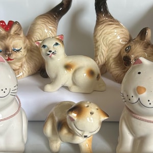 Vintage Salz- & Pfefferstreuer, Katzen