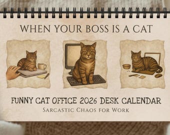 Funny Cat bureaukalender 2026 | Bureaubladagenda