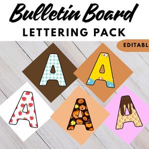 Boho Bulletin Board Lettering Pack | Editable Classroom Display Letters | Printable Alphabet for Bulletin Board, Boho Theme, & School Decor