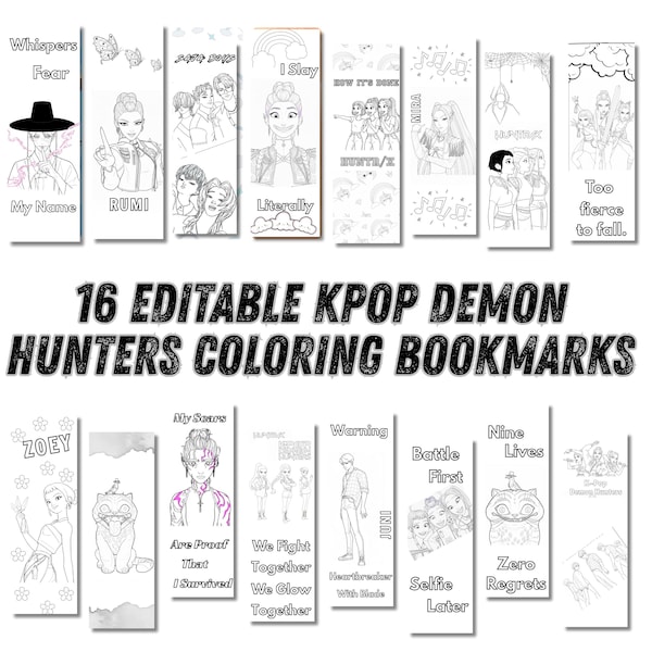 Kpop Demon Hunters Bookmark Etsy