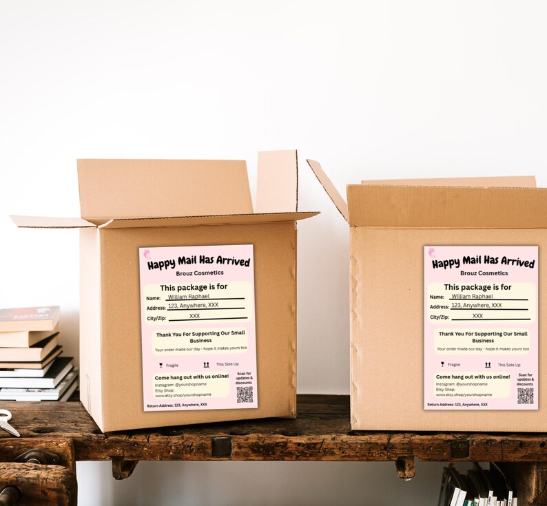 Editable Shipping Label – 6x4 Canva Template – Printable Address Label ...