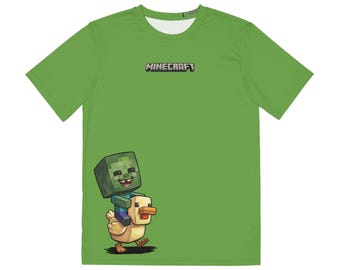 Mini Zombie Chicken Ride Tee: Minecraft-Inspired Fun