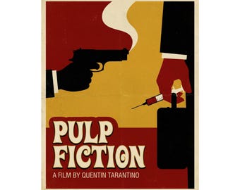 Pulp Fiction: Minimal Retro Tribute Print