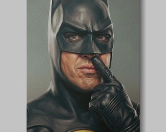 Dark Humor: Vigilante Portrait Poster | Batman Tribute