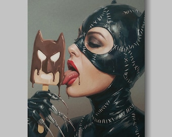 Dark Indulgence | Femme Noir Poster | Nostalgia Cat Woman Tribute