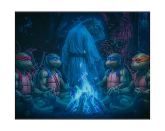 Ninja Turtles Midnight Farewell: Final Fire Edition Horizontal Pop Culture Wall Art