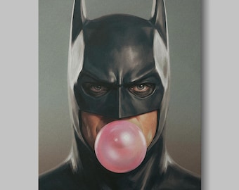 Silent Guardian: Bubblegum Noir Poster | Batman Tribute
