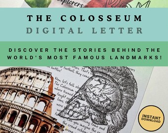 Colosseum Printable Educational Story Letter for Kids |Rome, Italy | Digital Letter | PDF