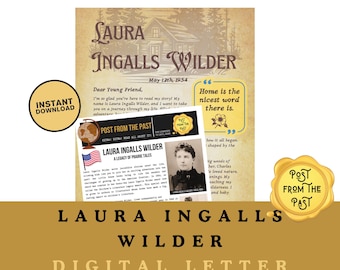 Laura Ingalls Wilder Printable Biography for Kids | Little House on the Prairie Worksheet | Pioneer Girl | Homeschool Classroom PDF