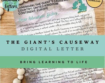 Giant's Causeway Printable | Educational Story Letter for Kids | Northern Ireland| Digital Letter | PDF