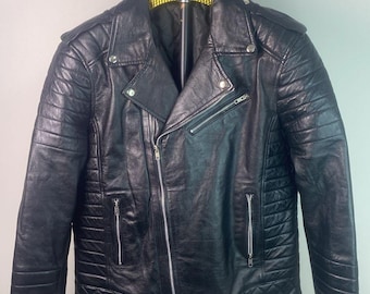Men’s Genuine Lambskin Leather Jacket | Handmade Black Leather | Warm Winter Pullover Streetwear | Perfect Gift for Him